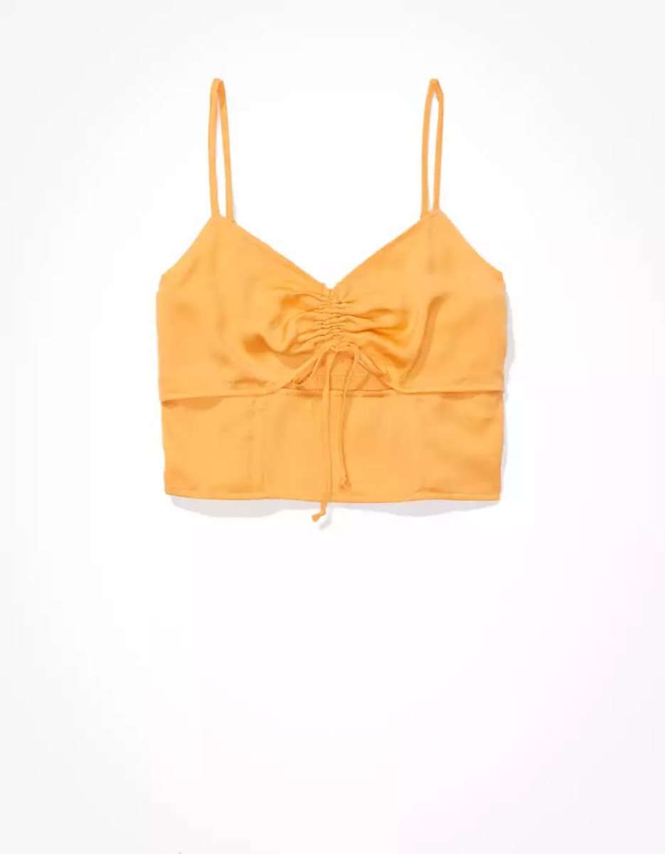 Chemises American Eagle AE Silky Cut-Out Cami Mangue Femme | JSM-62436220